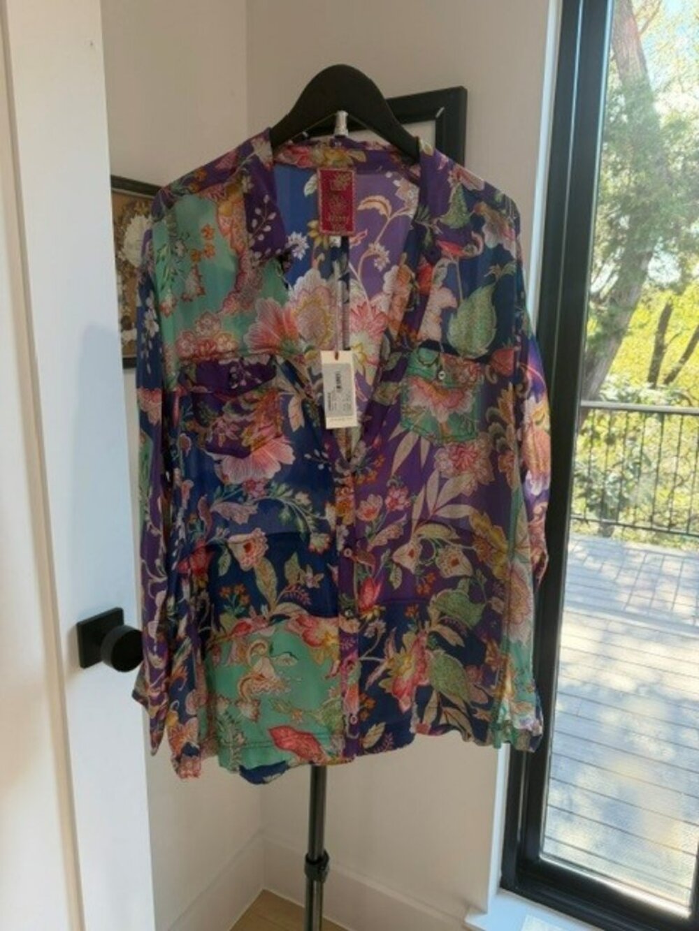 Johnny Was Vivienne Leya Button Up Blouse in XL